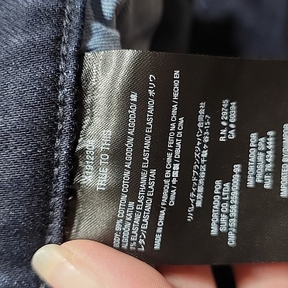 Volcom Size 34 Nailer Denim Relaxed Straight Jeans, Indigo Blue, Exc. Used Cond. - Picture 16 of 16